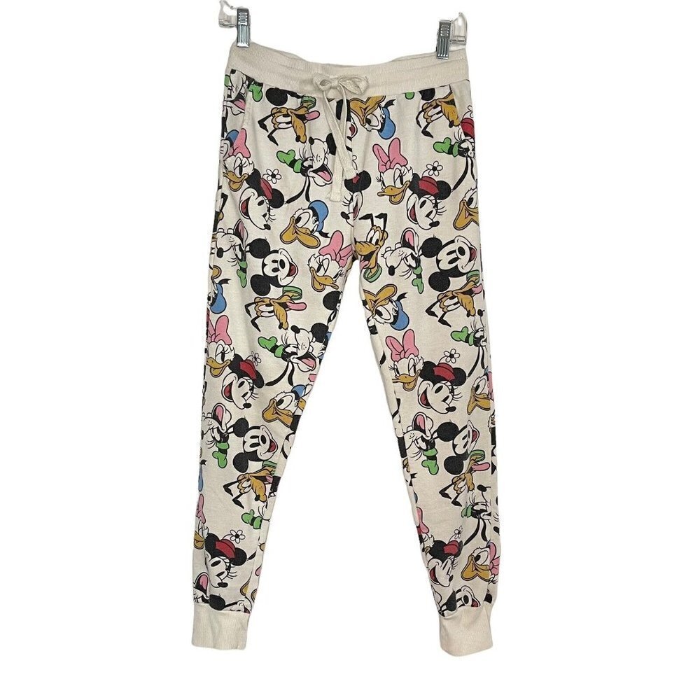 Disney Mickey Mouse Sweatpants Joggers Retro Mickey and Friends Sz Juniors S 3/5